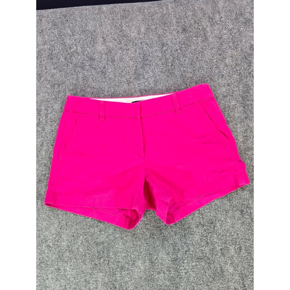 J. Crew Bright Pink Tailored Chino Shorts Womens Size 6 Preppy Summer